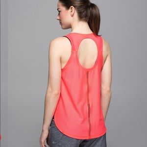 Lululemon Var-City Tank Electric Coral Size 6